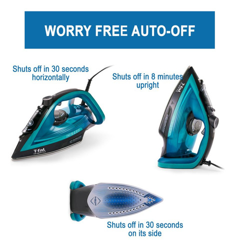 Vapor Y Ropa Iron T-fal Ultraglide Plus, 1700 W, Verde Azula