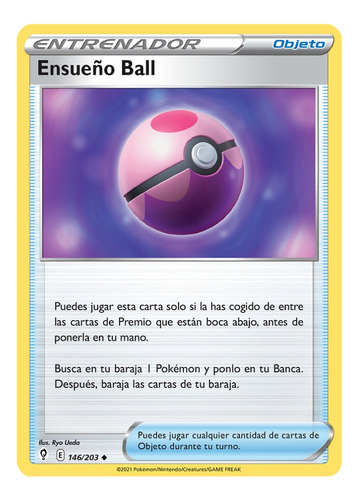 Cartas Pokemon Item Dream Ball 146/203 Reverse Español Evs
