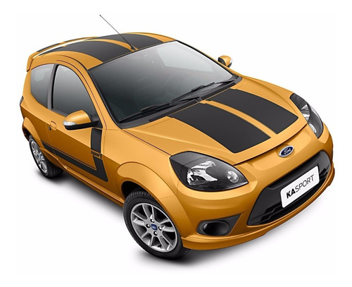 Kit De Faixas Decorativas Ford Ka Sport - Preto