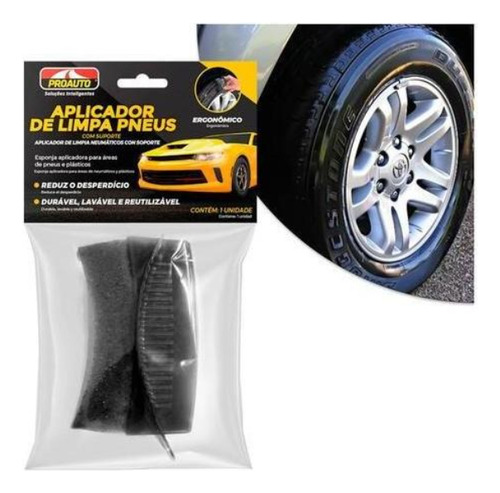 Pretinho Limpa Pneus Black Magic E Autocraft + Aplicadora
