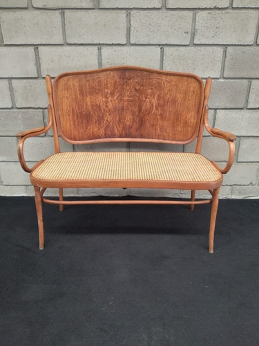 Antiguo Sillon Pirograbado Thonet Original Silla C/ Esterill