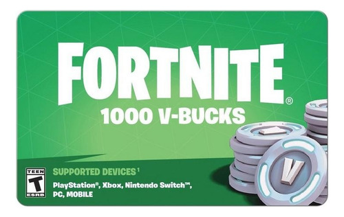 Fortnite 1000 Pavos V-bucks Gift Card (código Digital)  