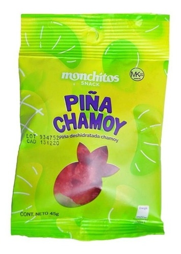 Fruta Deshidratada Piña 12 Pzas 45 Grs C/u Piña Chamoy