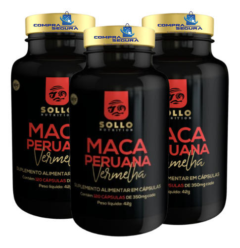 Maca Peruana Roja Original 360 Cápsulas 