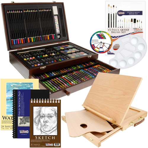 Set De Arte De 163 Piezas Con Estuche De Madera Xvp