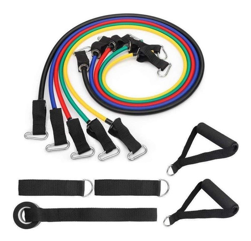 Set Kit 5 Bandas Elasticas Resistencia Profesional Fitness