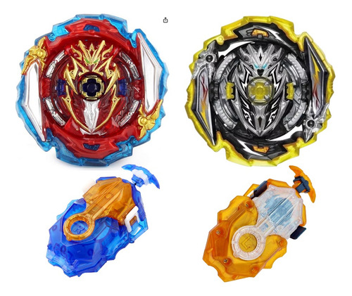 Beyblade B173 Infinite Achilles Azul Y Negro  + 2 Lanzadores