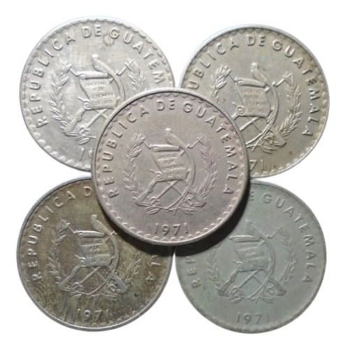 Guatemala 10 Centavos Años: 1971-1973 X Pieza Gt#01 (Usado)