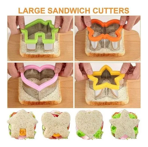 Molde Para Sándwich Con Cortadores De Frutas De Regalo Para