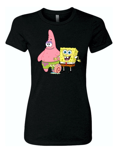 Camiseta Bob Esponja Femenina Serie Black Dama