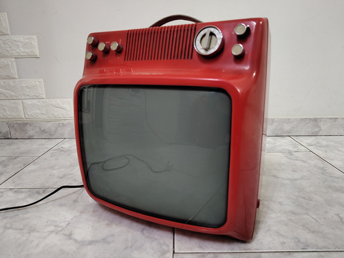 Tv Noblex Micro 14 Vintage Rojo Roberto Napoli Funciona 