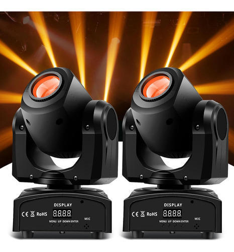 2pcs 60w Cabeza Móvil Roboticas Beam 8 Gobos Dmx Cañon Luz Dj Fiesta,patrón Giratorio