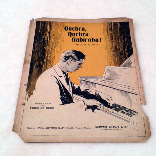 Imagem 1 de 3 de Partitura 1930 - Quebra, Quebra Gabiroba! - Plínio De Brito