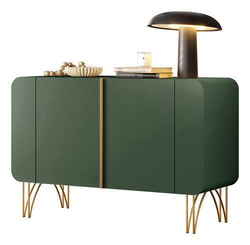 Buffet Benvenuto Mdp/mdf Com Pé Em Aço Verde Pistache