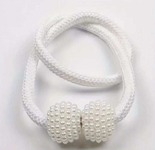 Lazos Broches Magnéticospara Cortinas 2pz Blanco