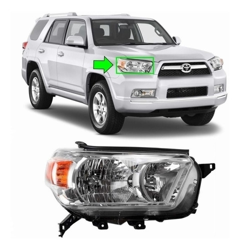 Optico Derecho Toyota 4runner 2010 2013 Suv Cromado 