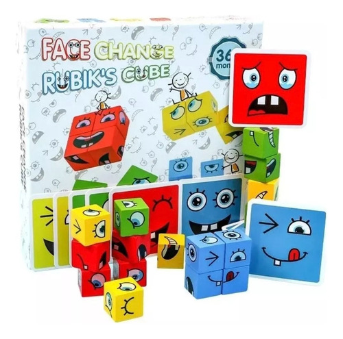 Juego Puzzle Expresiones Con Campana Didáctico Madera