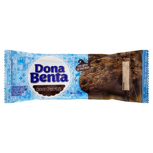 Imagem 1 de 4 de Biscoito Cookie Chocolate com Gotas de Chocolate Dona Benta Pacote 60g