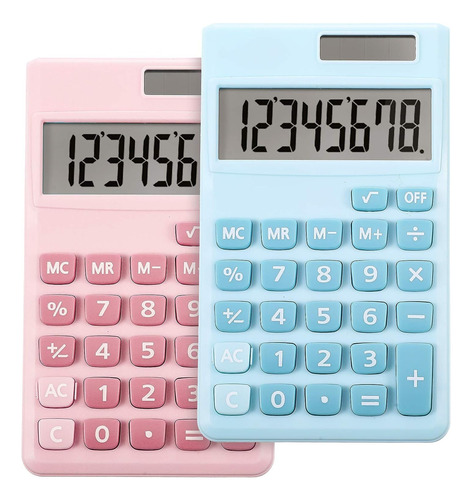 Calculadora De Escritorio Zonon 8 Dig Azul/rosado