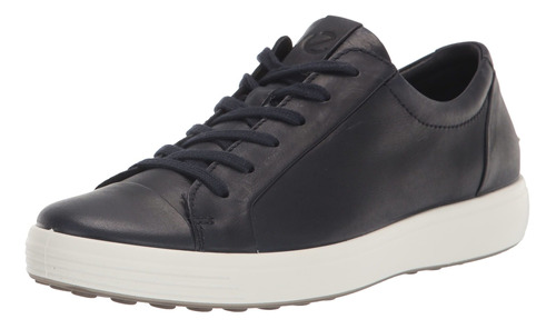 Ecco Tenis Suaves 7 City Tie Para Hombre, Nubuck Cielo Noctu