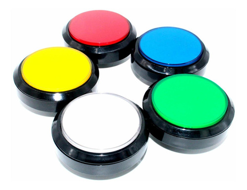 Imagen 1 de 6 de Boton Pulsador Arcade Led 100mm Retroiluminado Colores