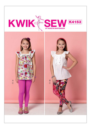 Kwik-sew Patterns K4153 Square-neckline Niña Tops Leggings