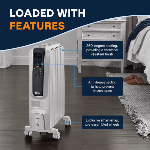 Calentador De Radiador Eléctrico De'longhi Trd40615e 1500w