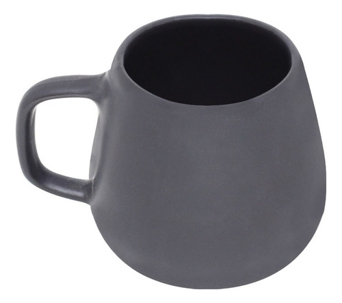 Caneca Colorida Acetinada Fosca 260ml Cerâmica Café Chá Cor Preto Matt