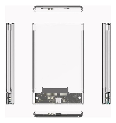 Cofre Case Para Disco Duro Extern Usb C 3.1 Hdd Sdd Sata 2.5