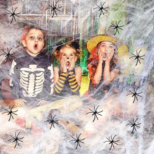 comprar Decoraciones Halloween 110 M2 Telaraña Y 100 Arañas 