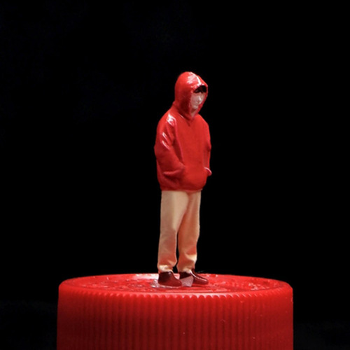Figuras De Modelos A Escala 1/24, Tela Roja Con Sombrero