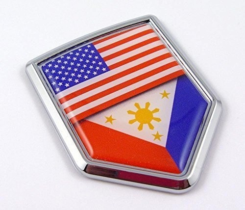 Ee Uu Filipino De Filipinas Bandera Americana Coche Cromado 