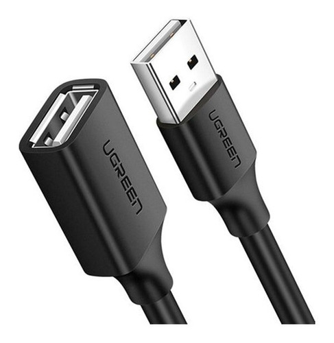 Cable de extensión Ugreen USB tipo A macho P hembra de 5 metros, color negro