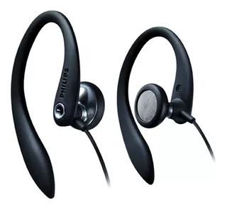 Philips Shs3200bk/37 Flexible Earhook Headphones, Black