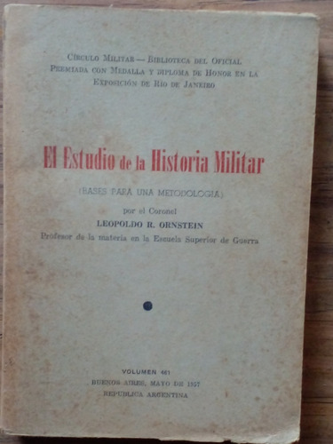 El Estudio De La Historia Militar - Leopoldo R. Ornstein