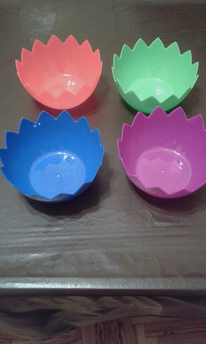 Bowls Plasticos Forma Flor De Loto Hermosos 