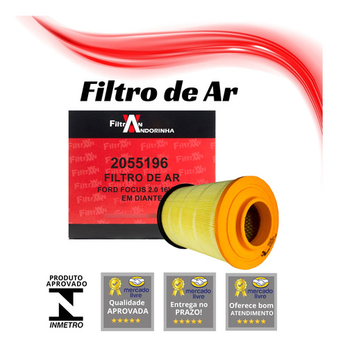 Kit Filtros Revisão Ford Focus 1.6 E 2.0 16v Hatch Sedan