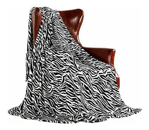 Manta Para Sofá Merrylife Zebra 50 X60 