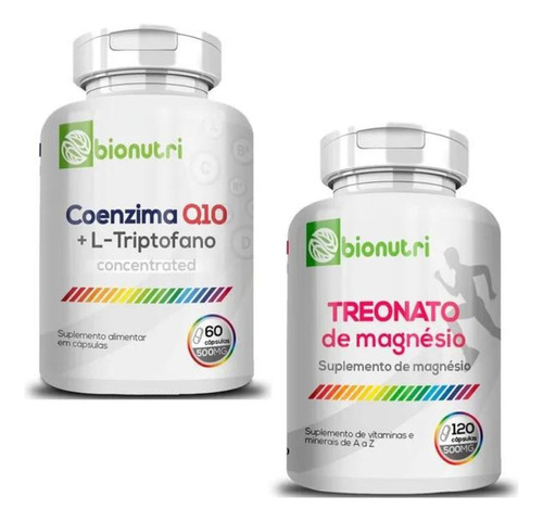 Magnésio Treonato + Coenzima Q10 Com L-triptofano Ubiquinol Sabor Sem sabor