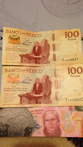 Billete 100 Pesos Aniversario De La Constitucion 2017