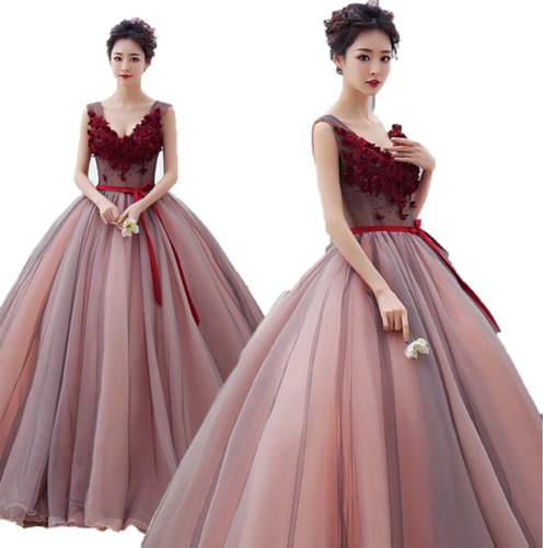 Vestido De Xv Años 15 Quinceañera Vino Flores Importado | Meses sin intereses Vestido De Xv Años 15 Quinceañera Vino Flores Importado | Meses sin intereses