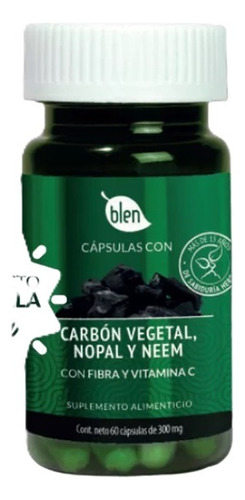 Capsulas De Carbón Vegetal Nopal Y Neem Blen