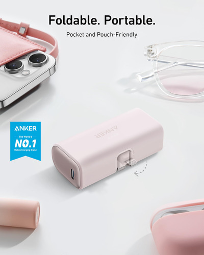 Banco De Energía Anker Nano De 5000 Mah Y 12 W Con Conector