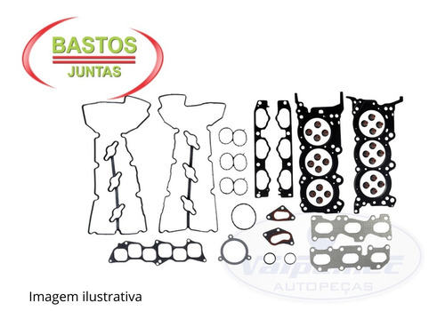 Jogo Junta Do Motor Fibra Ford Fiesta 1.3 8v Gas 96/98 Hcs 2