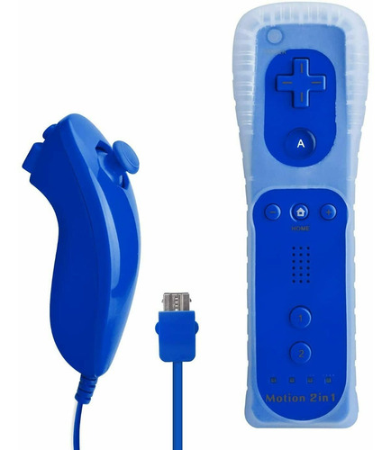 Imagen 1 de 6 de Joystick Wiimote Control Mando Nunchuck Wii Y Wii U  Azul
