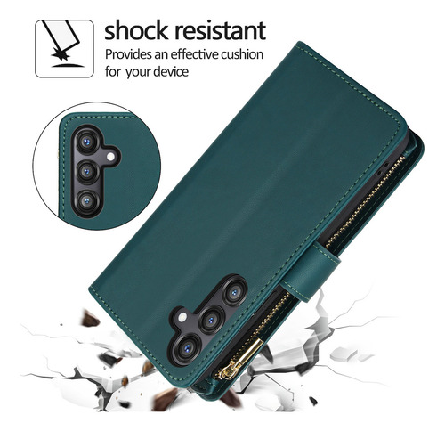 Funda De Piel Con Tapa Para Samsung Galaxy Z Fold 6, 5, 4, 3