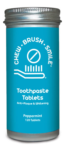 Chew Brush Smile - Tabletas De Pasta De Dientes 120 Unidades