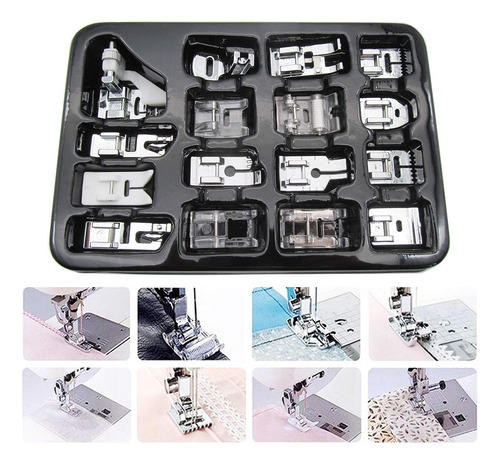 048 16pcs Presser Feet Kit Para Singer Brother Janome Elna