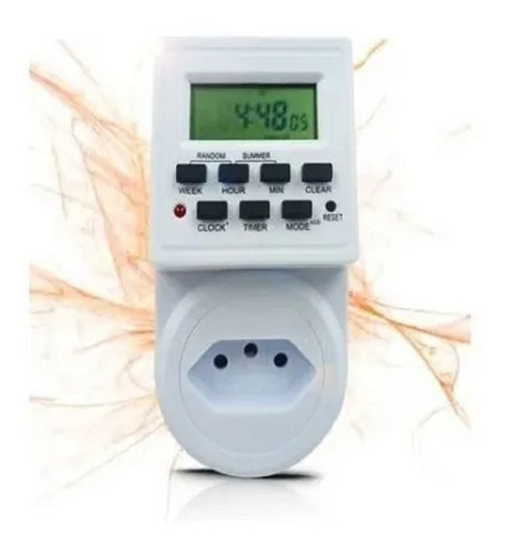 Timer Temporizador Digital Tomada Br Bivolt 10a 2200w