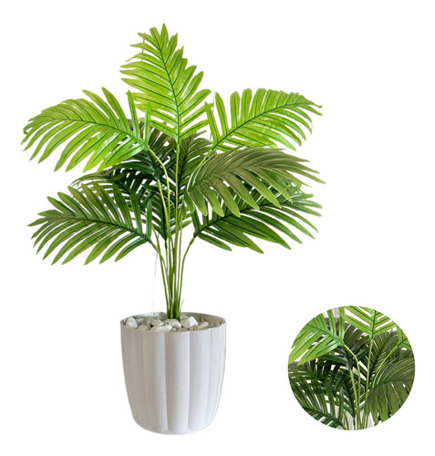 Palmeira Artificial Com Vaso Polietileno Decora Casa Mesa